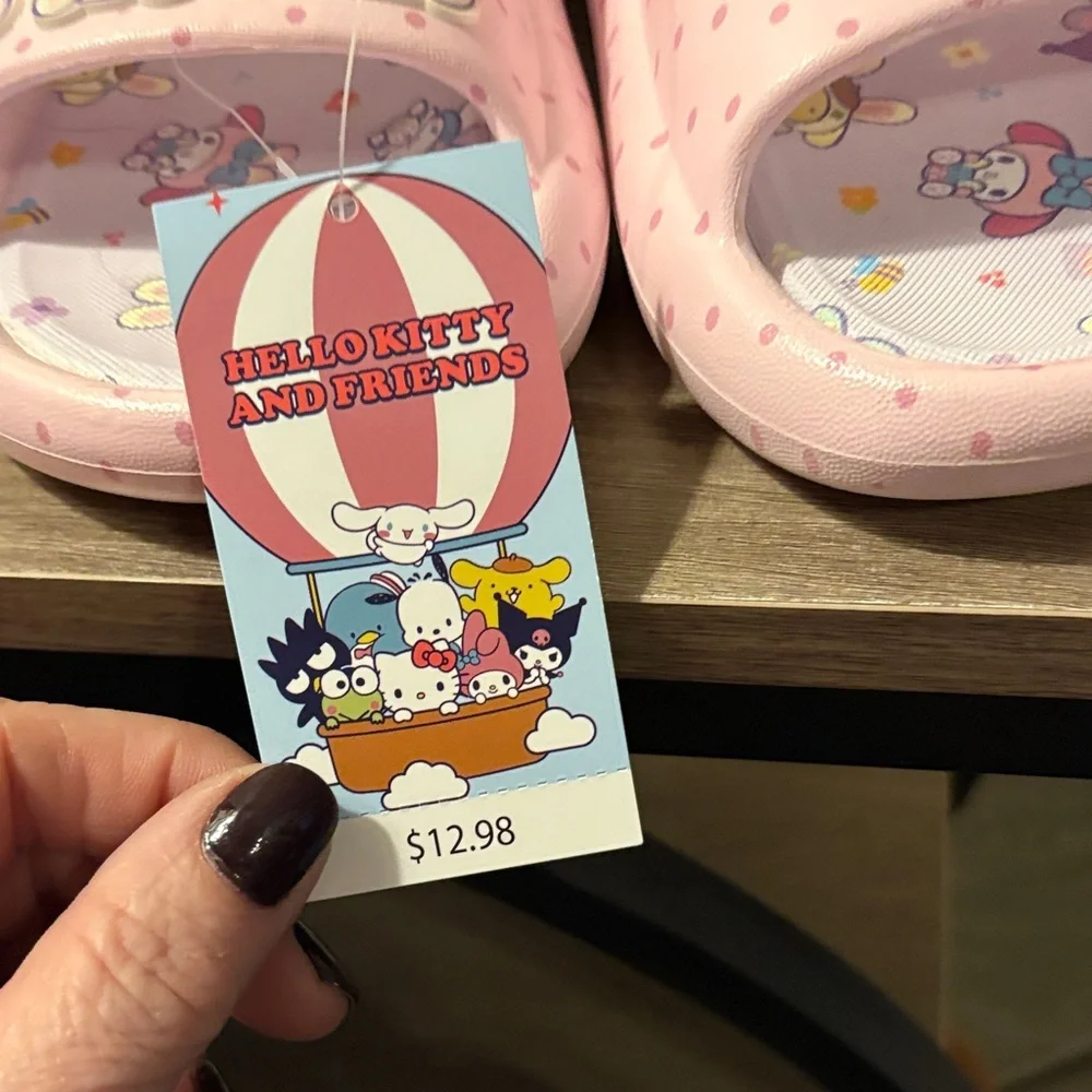 Adorable Pink Kids Slippers with Cute Characters